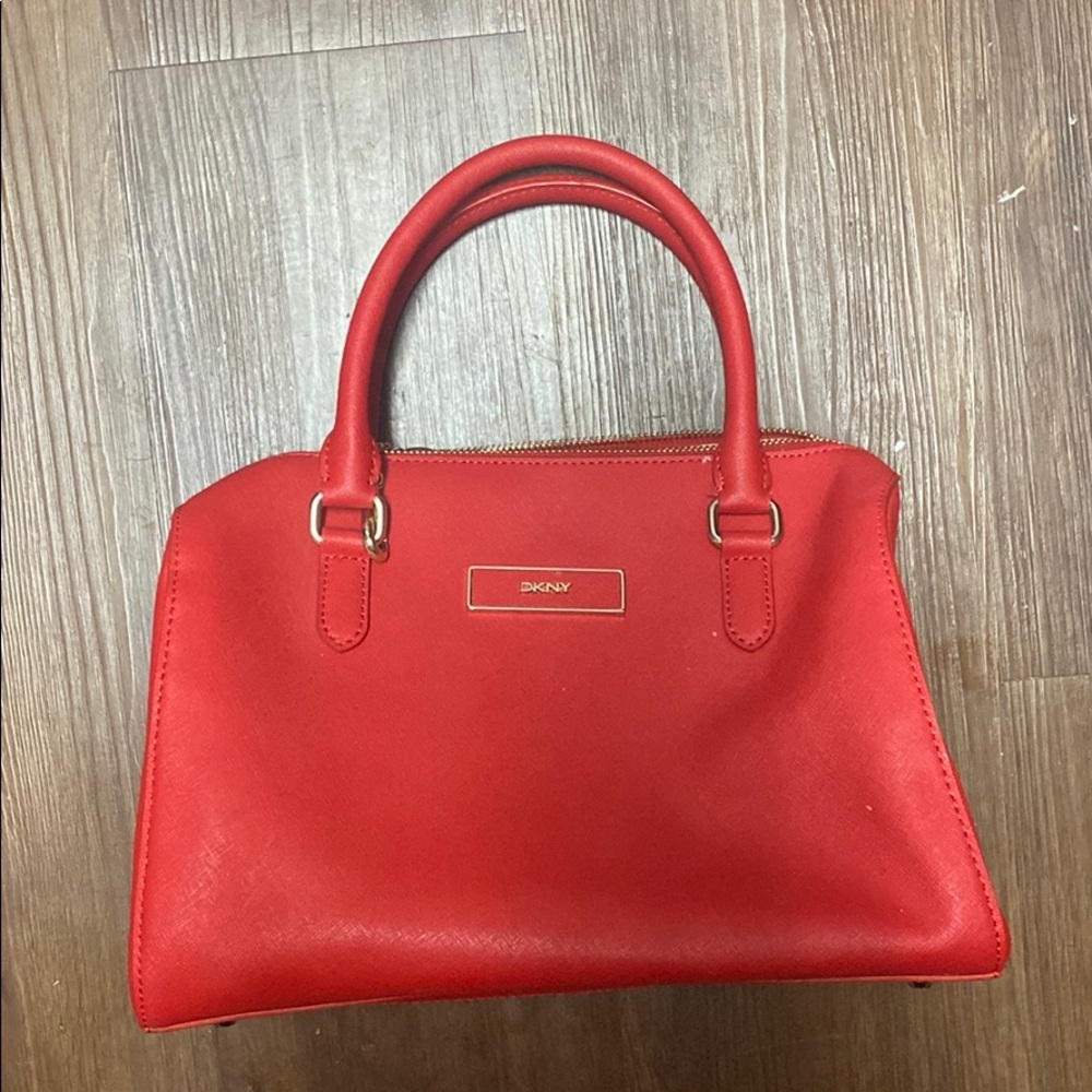 Red DKNY purse medium size (tote)